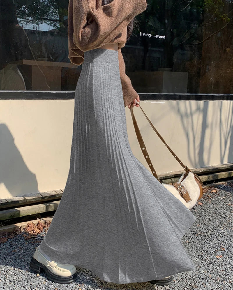 Knitted Long Skirt