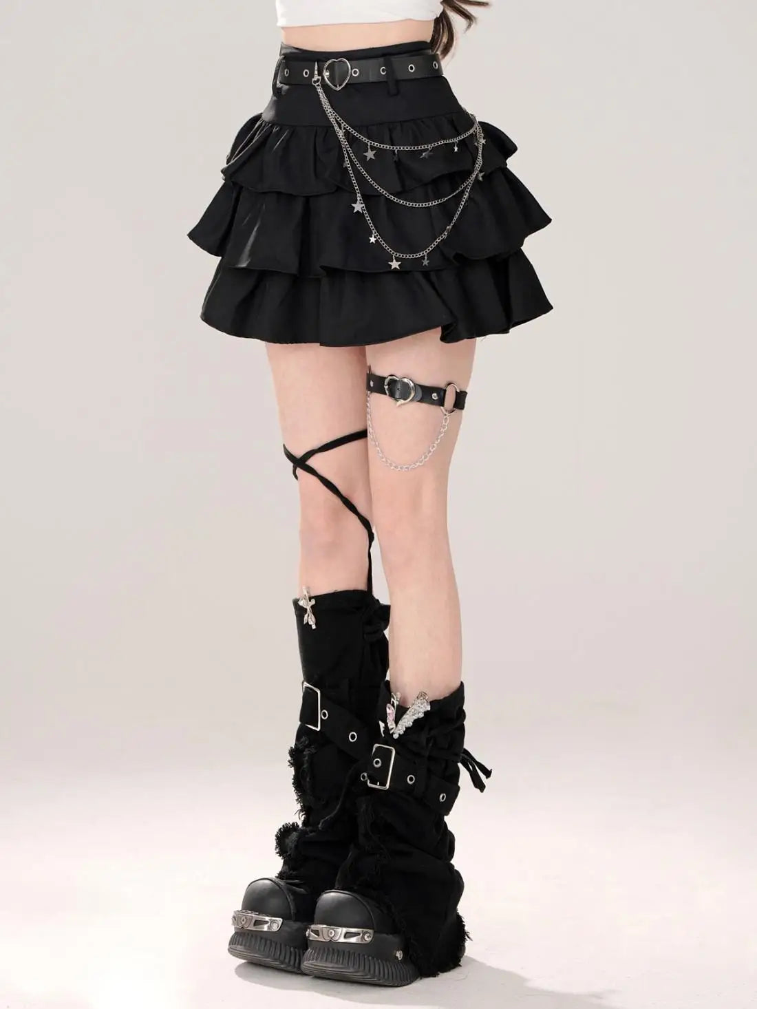 Mini Skirt With Belt And Chain