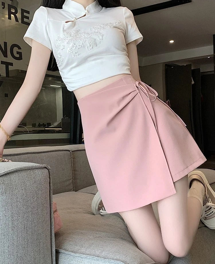 Pink wrap Skirt
