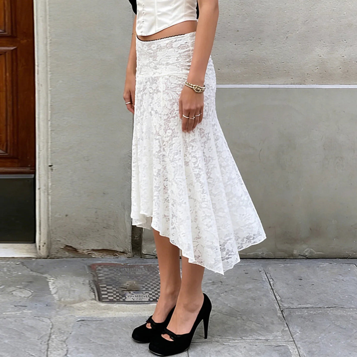 White Lace Skirt