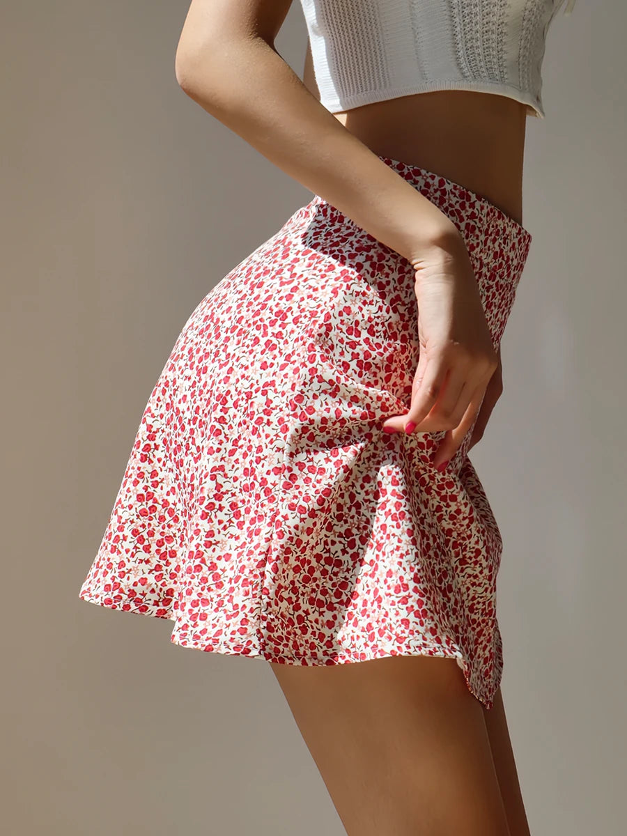 A line Floral Skirt