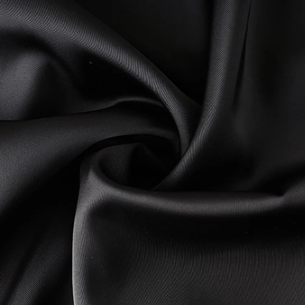 Black Satin Mini Skirt