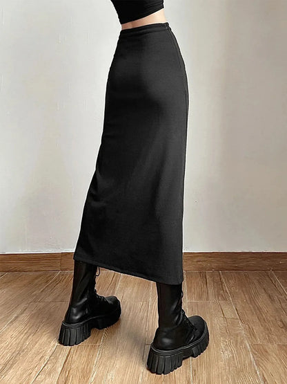 Black Split Skirt