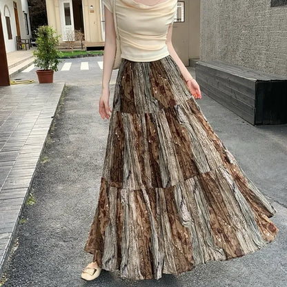 Boho Chiffon Maxi Skirt