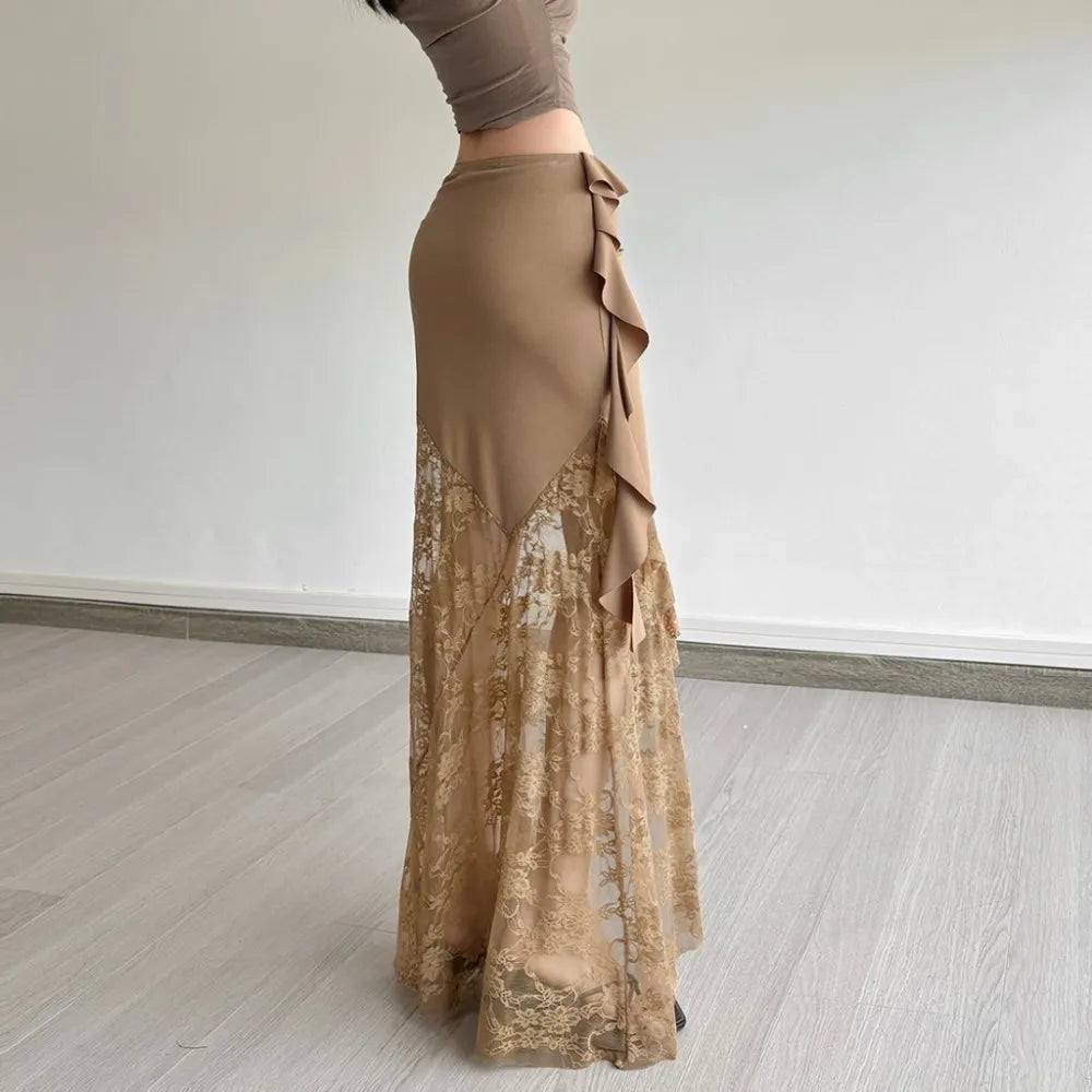 Brown Lace Skirt