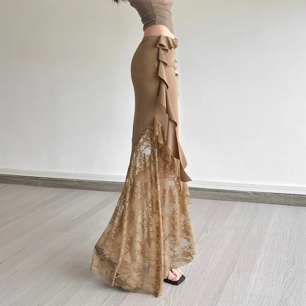 Brown Lace Skirt