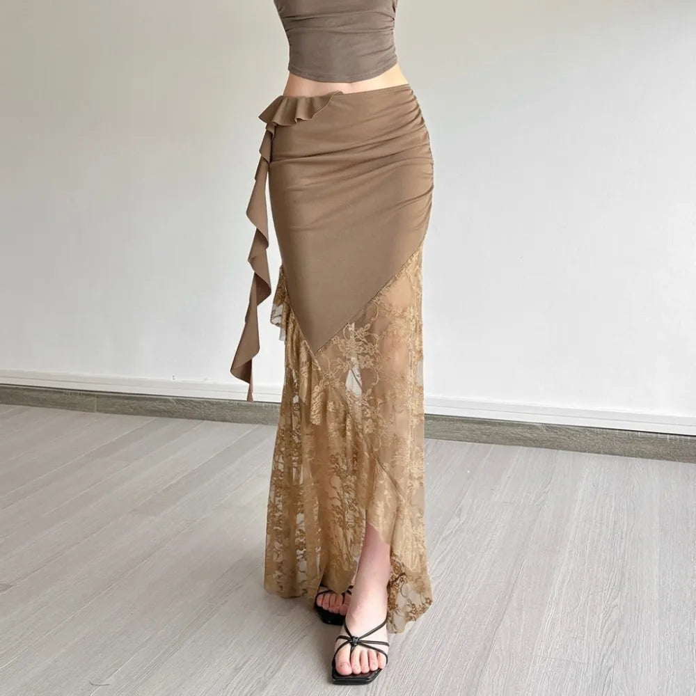 Brown Lace Skirt