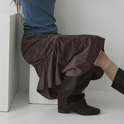 Brown Suede Skirt