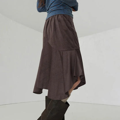 Brown Suede Skirt