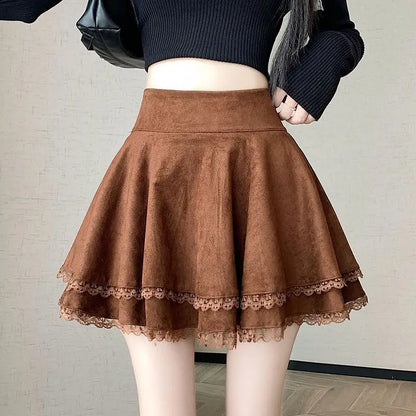 Brown Suede Skirt