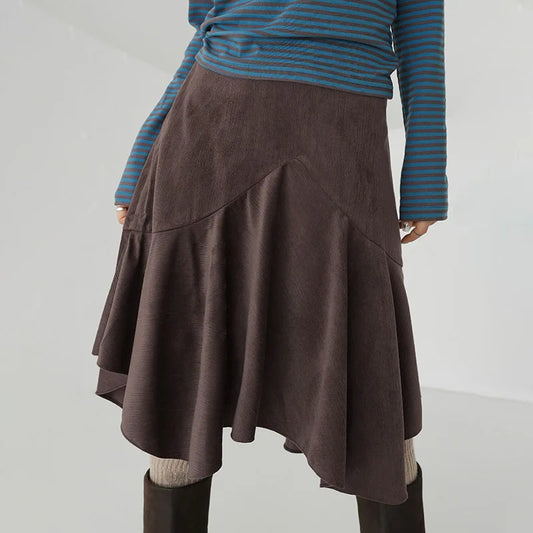 Brown Suede Skirt
