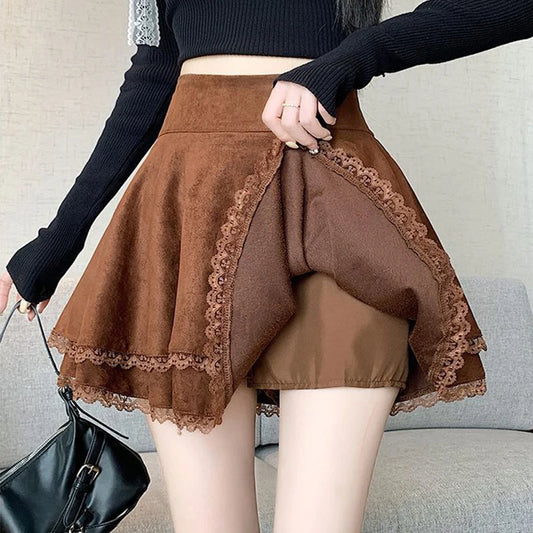 Brown Suede Skirt