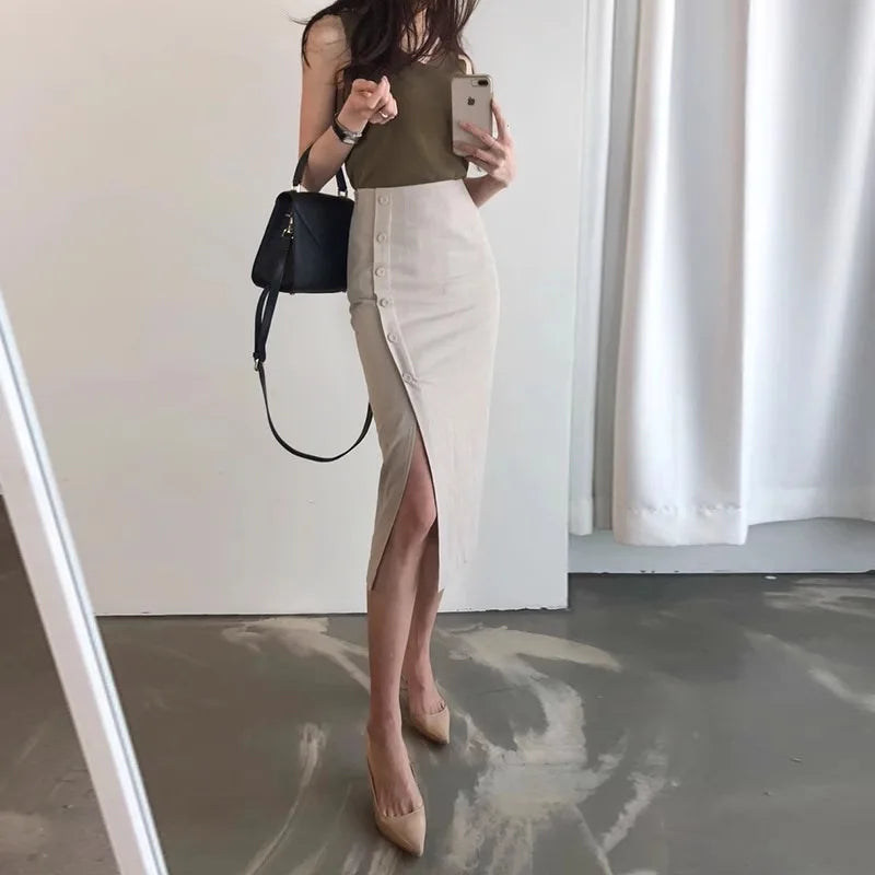 Cotton Pencil Skirt