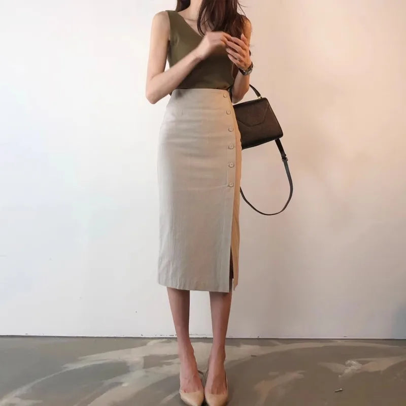 Cotton Pencil Skirt