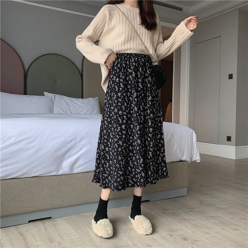 Floral Midi Skirt