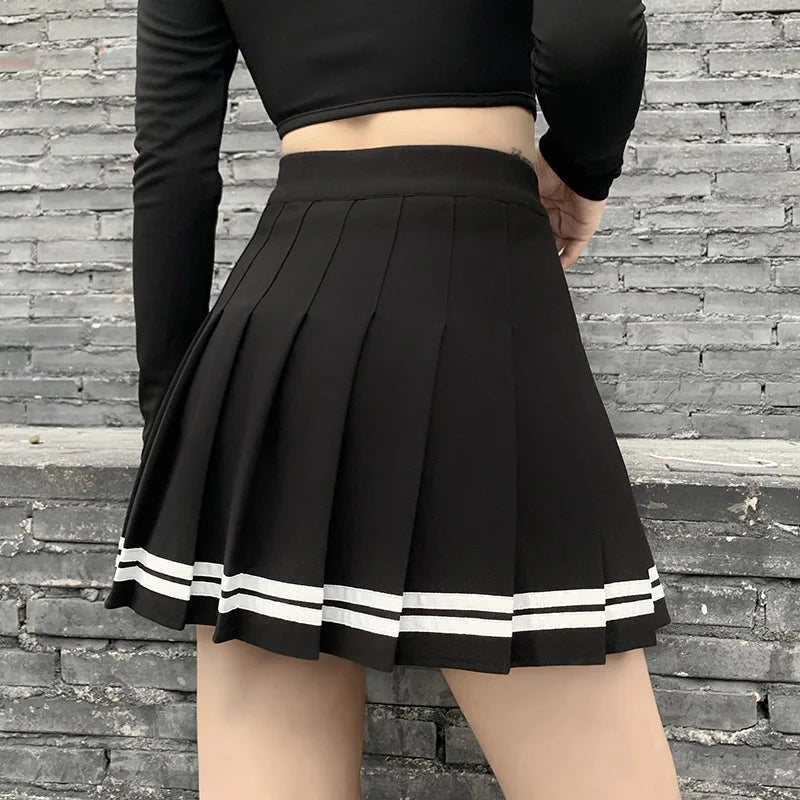Harajuku Black Pleated Skirt