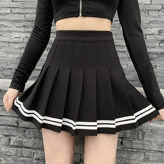 Harajuku Black Pleated Skirt