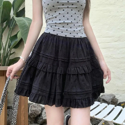 High-Waisted Short Black Skirt