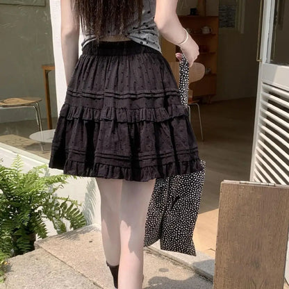 High-Waisted Short Black Skirt