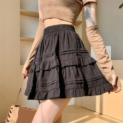 High-Waisted Short Black Skirt