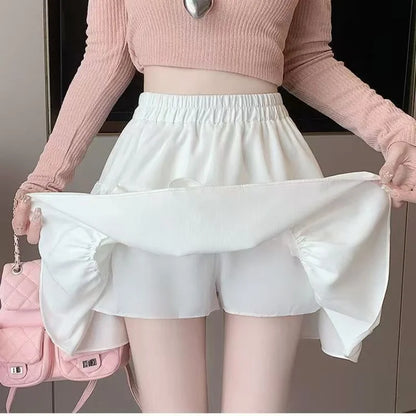 High-waisted tiered skirt