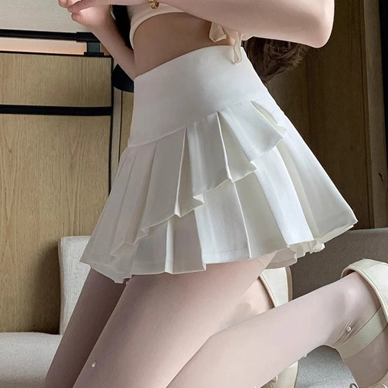 Irregular Pleated A Line Skirt