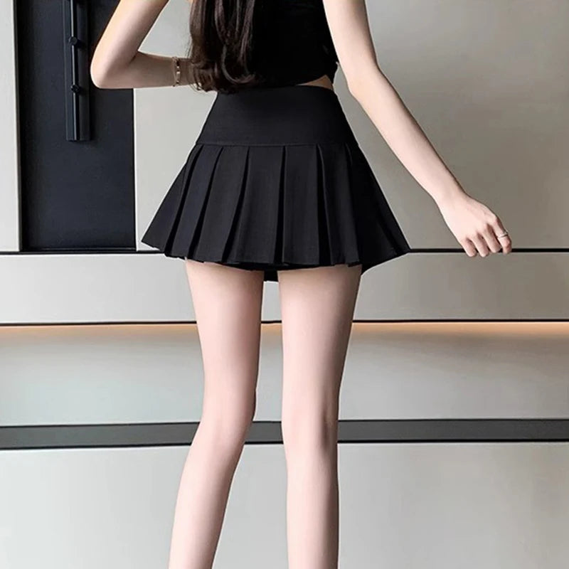 Irregular Pleated A Line Skirt