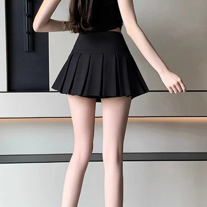 Irregular Pleated A Line Skirt