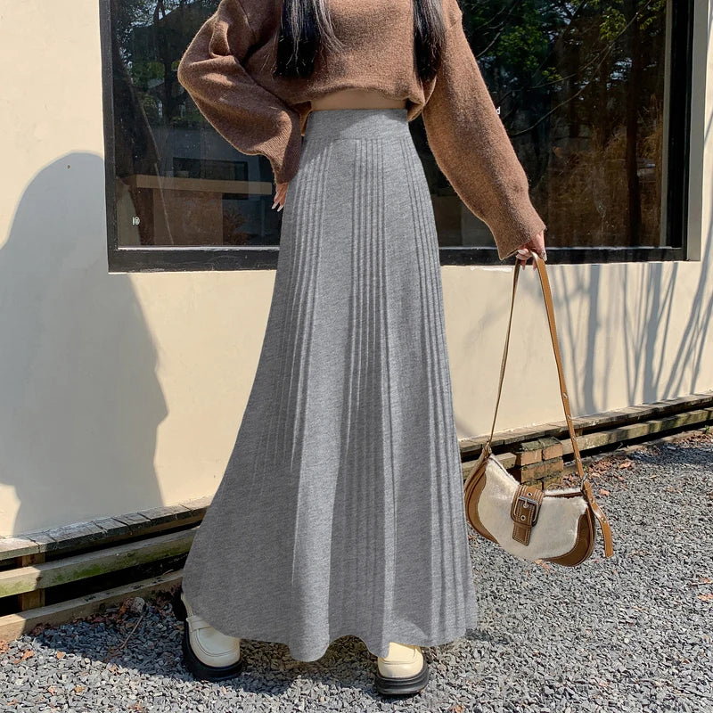 Knitted Long Skirt