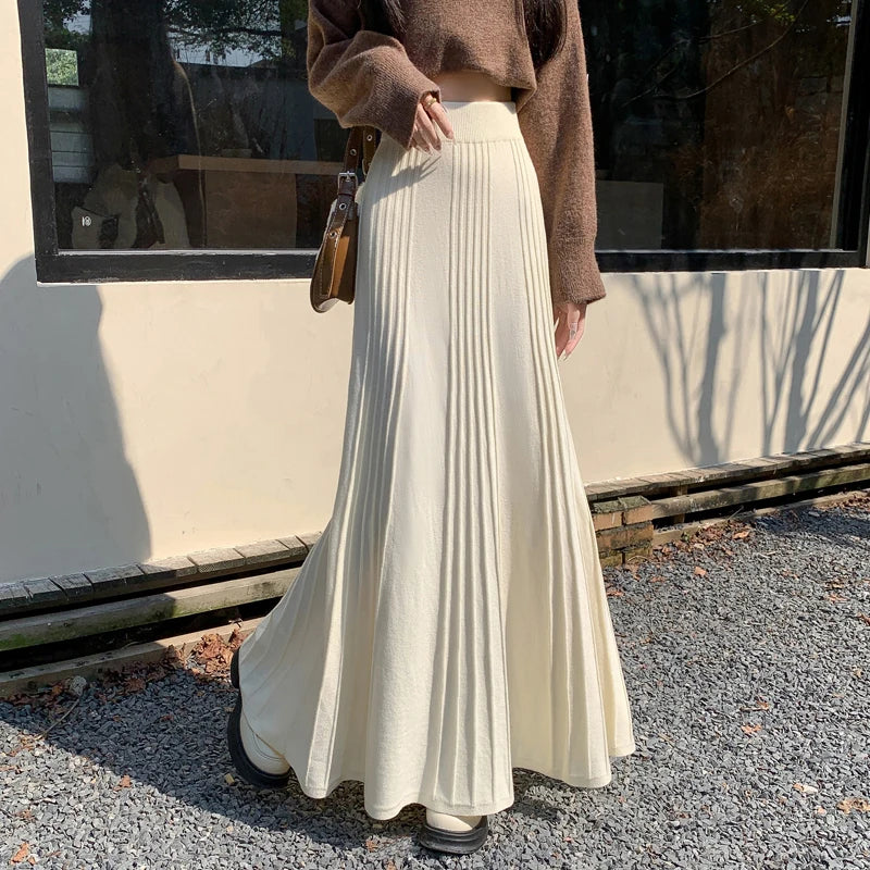 Knitted Long Skirt