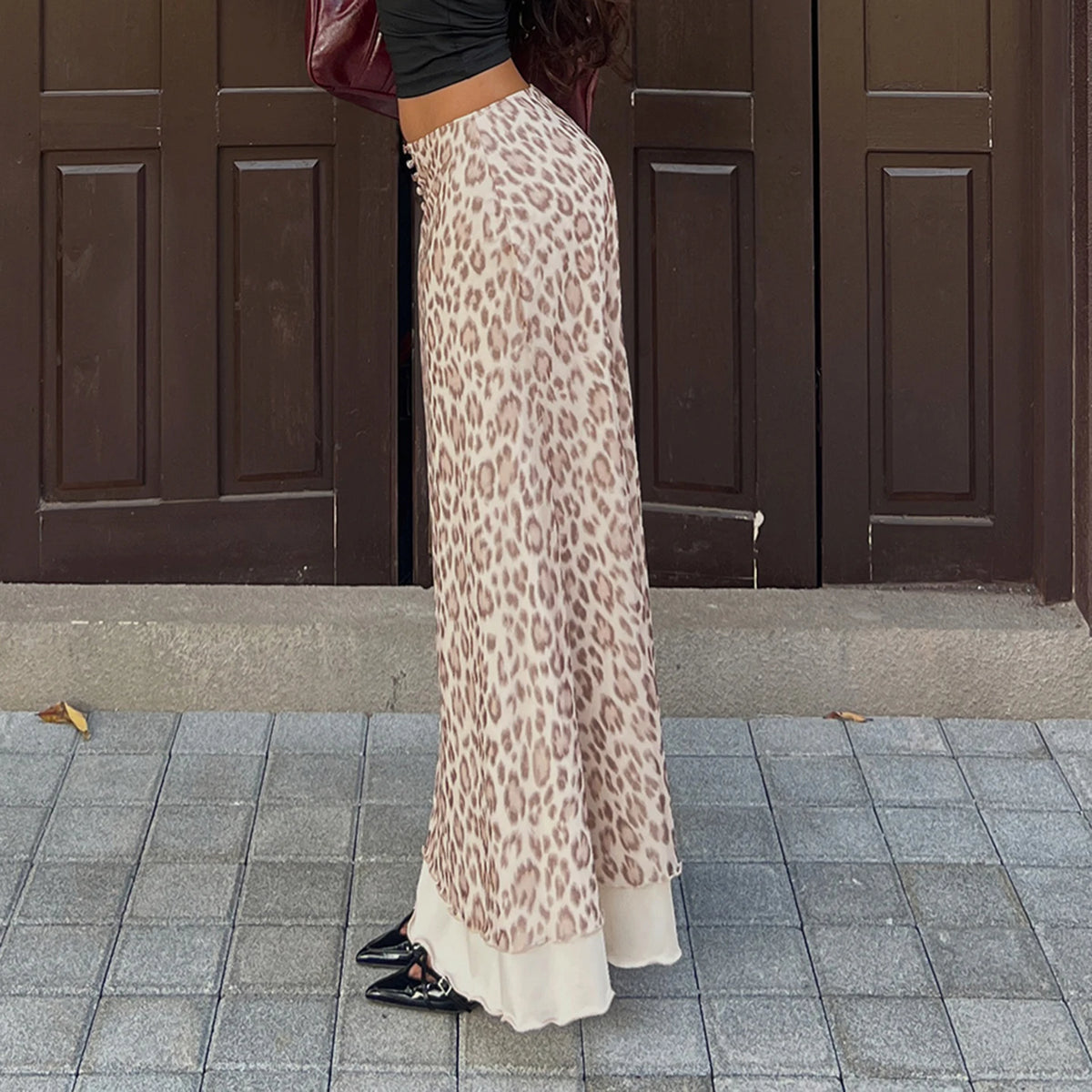 Leopard Print Maxi Skirt