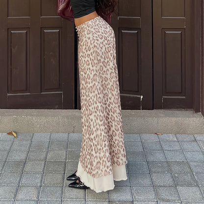 Leopard Print Maxi Skirt