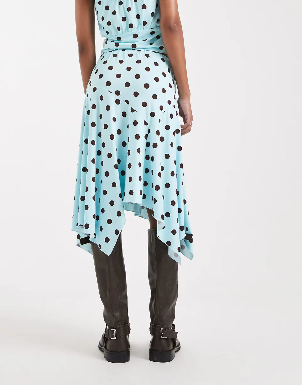 Light Blue Polka Skirt