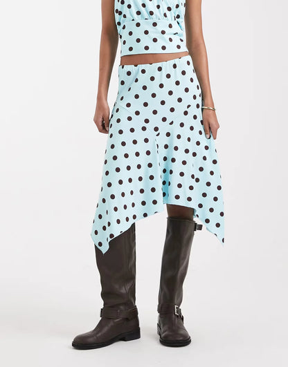 Light Blue Polka Skirt