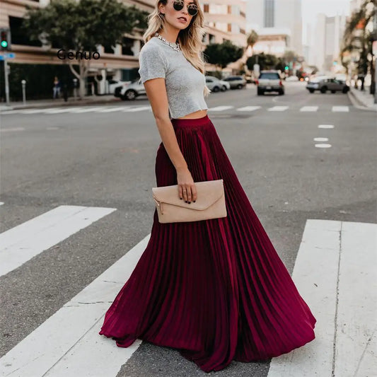 Maxi Pleated Skirt