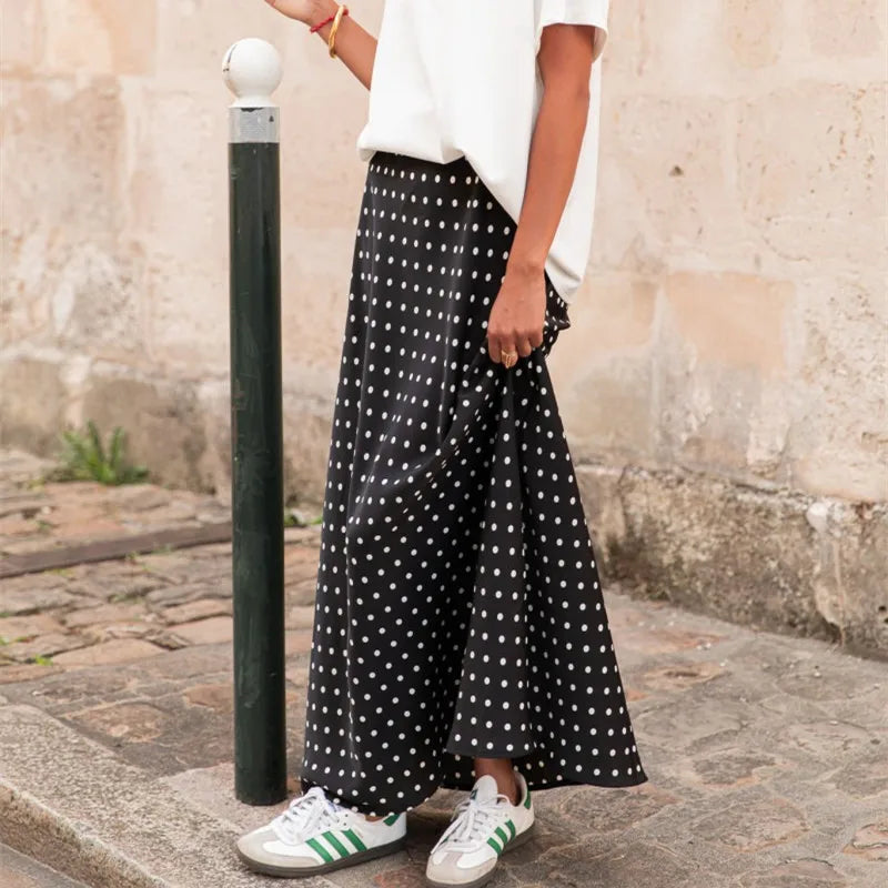 Maxi Polka Dot Skirt
