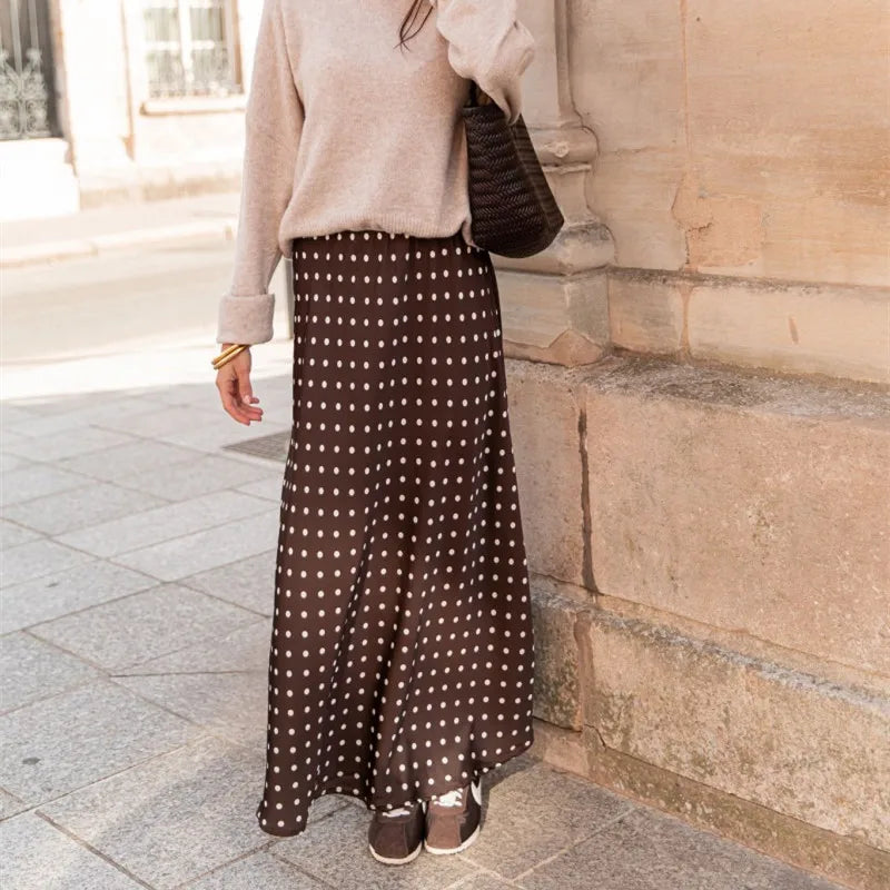 Maxi Polka Dot Skirt