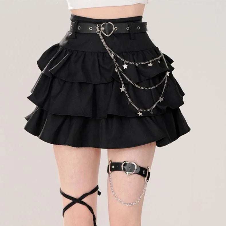 Mini Skirt With Belt And Chain