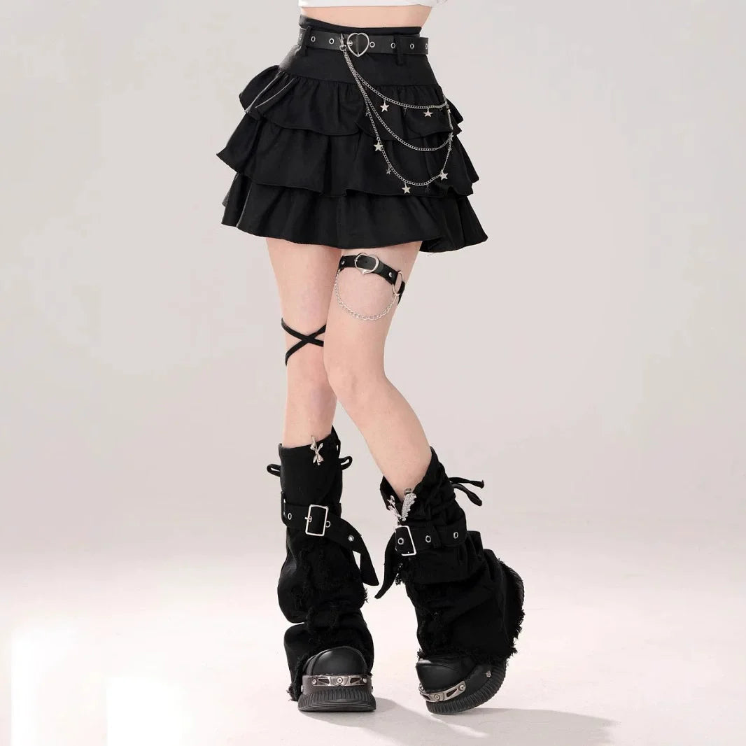 Mini Skirt With Belt And Chain
