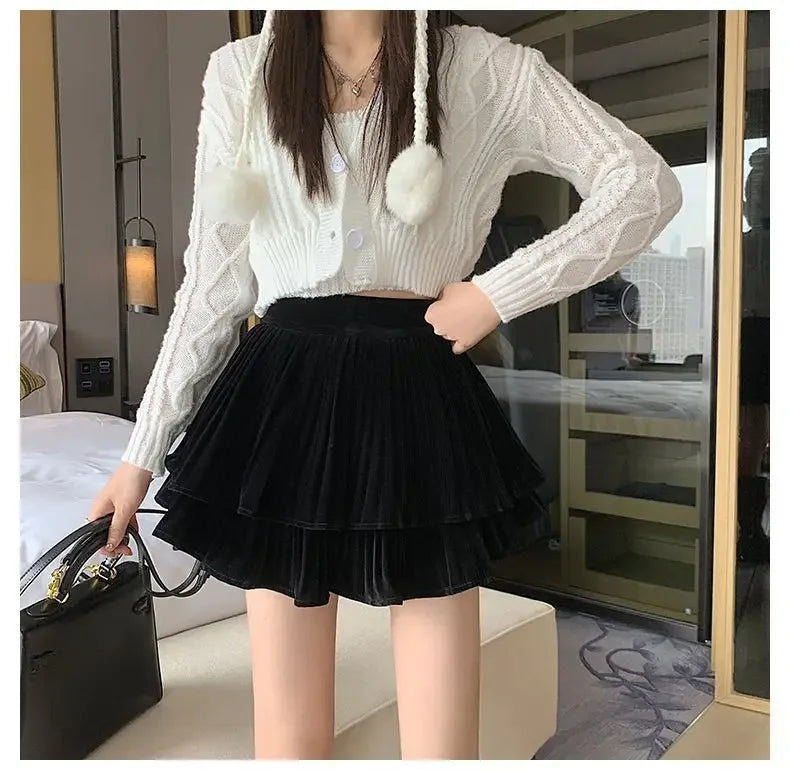 Mini Velvet Skirt