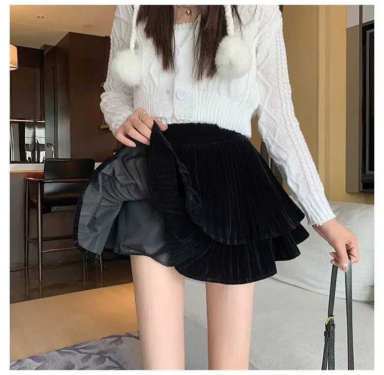 Mini Velvet Skirt