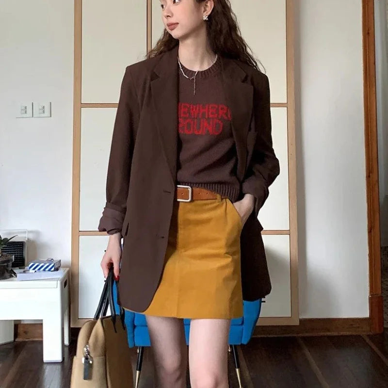 Mustard Corduroy Skirt