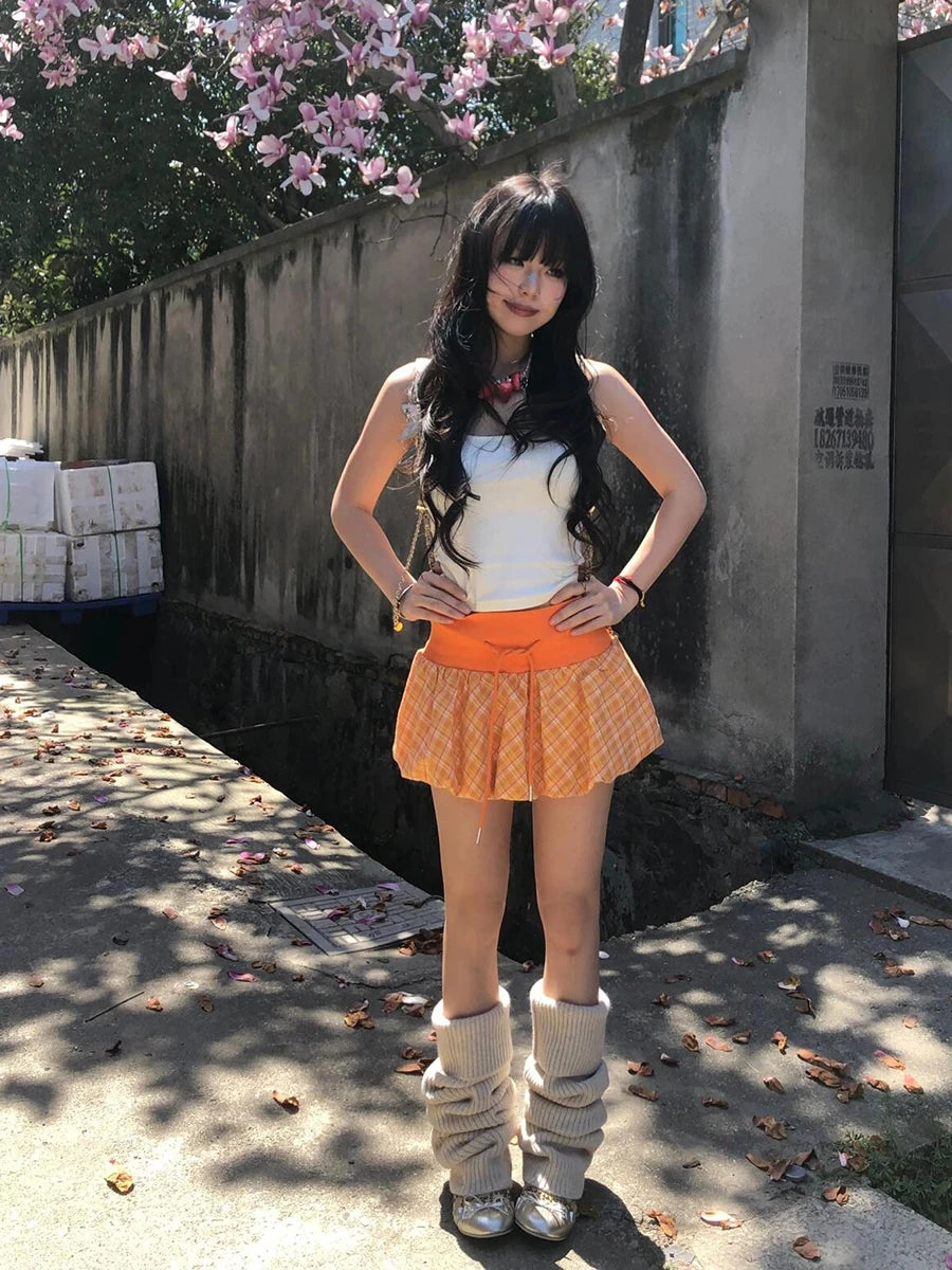 Orange Bubble Skort