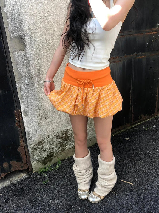 Orange Bubble Skort