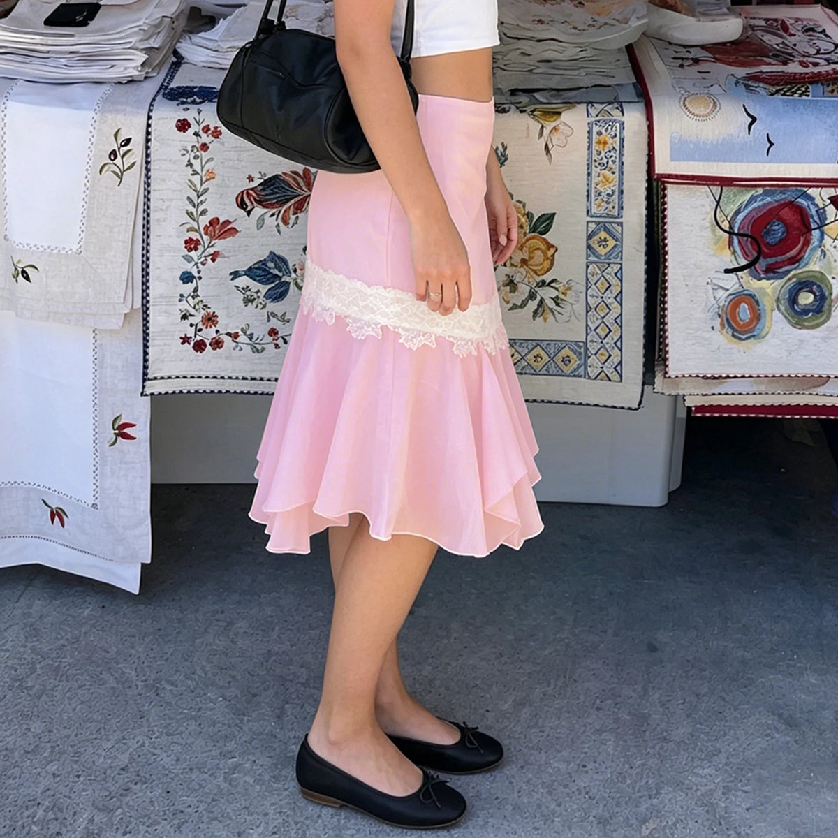 Pink Midi Skirt