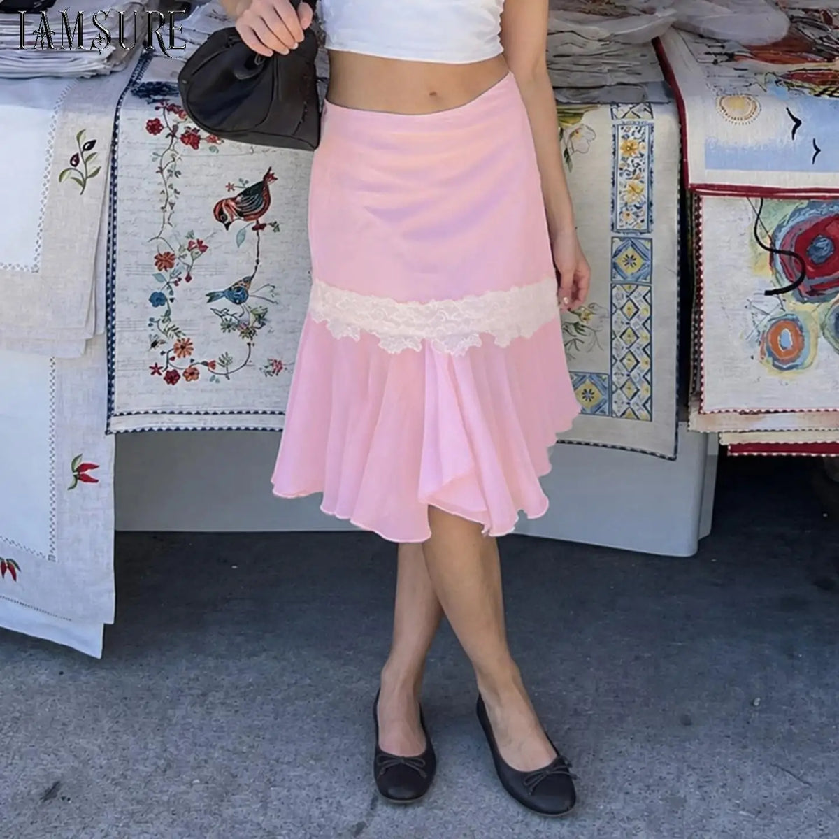Pink Midi Skirt