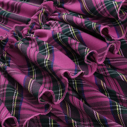 Pink Plaid Skirt