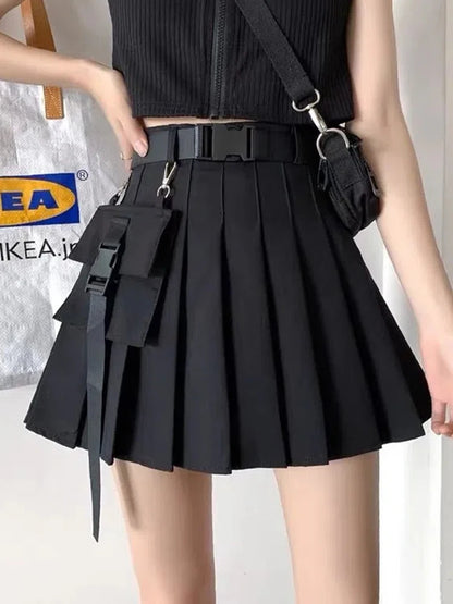 Pleated Cargo Skirt