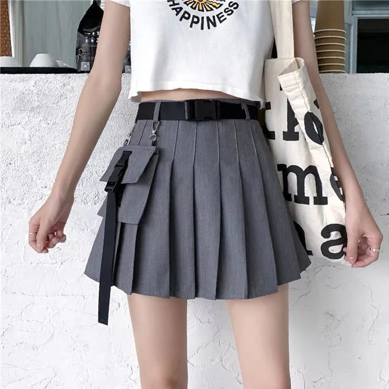 Pleated Cargo Skirt