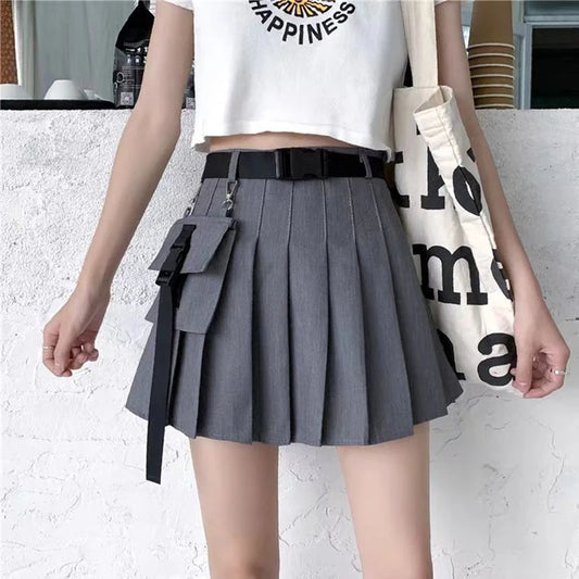 Pleated Cargo Skirt